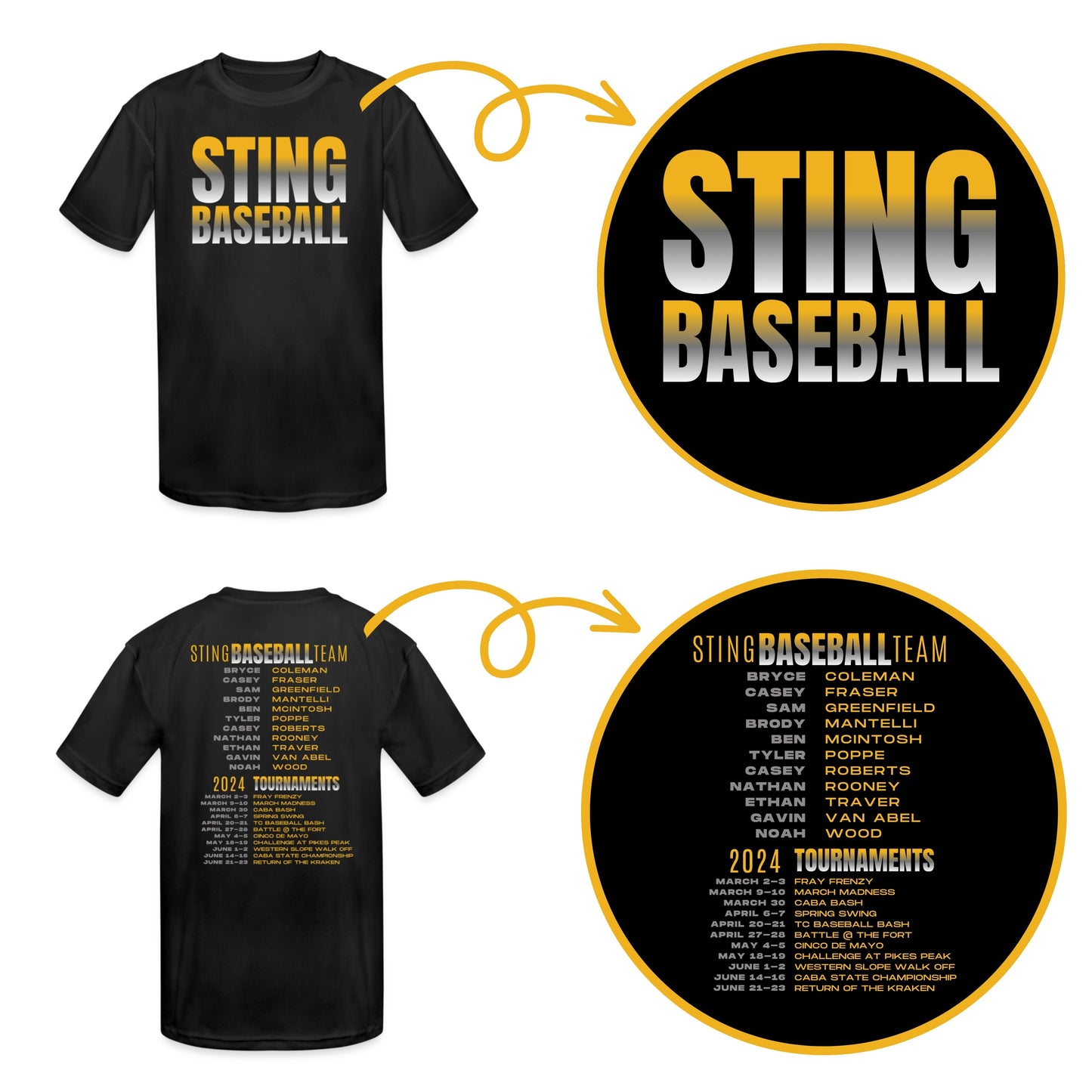 2024 13U Sting Baseball Players & Tournaments- Adult
