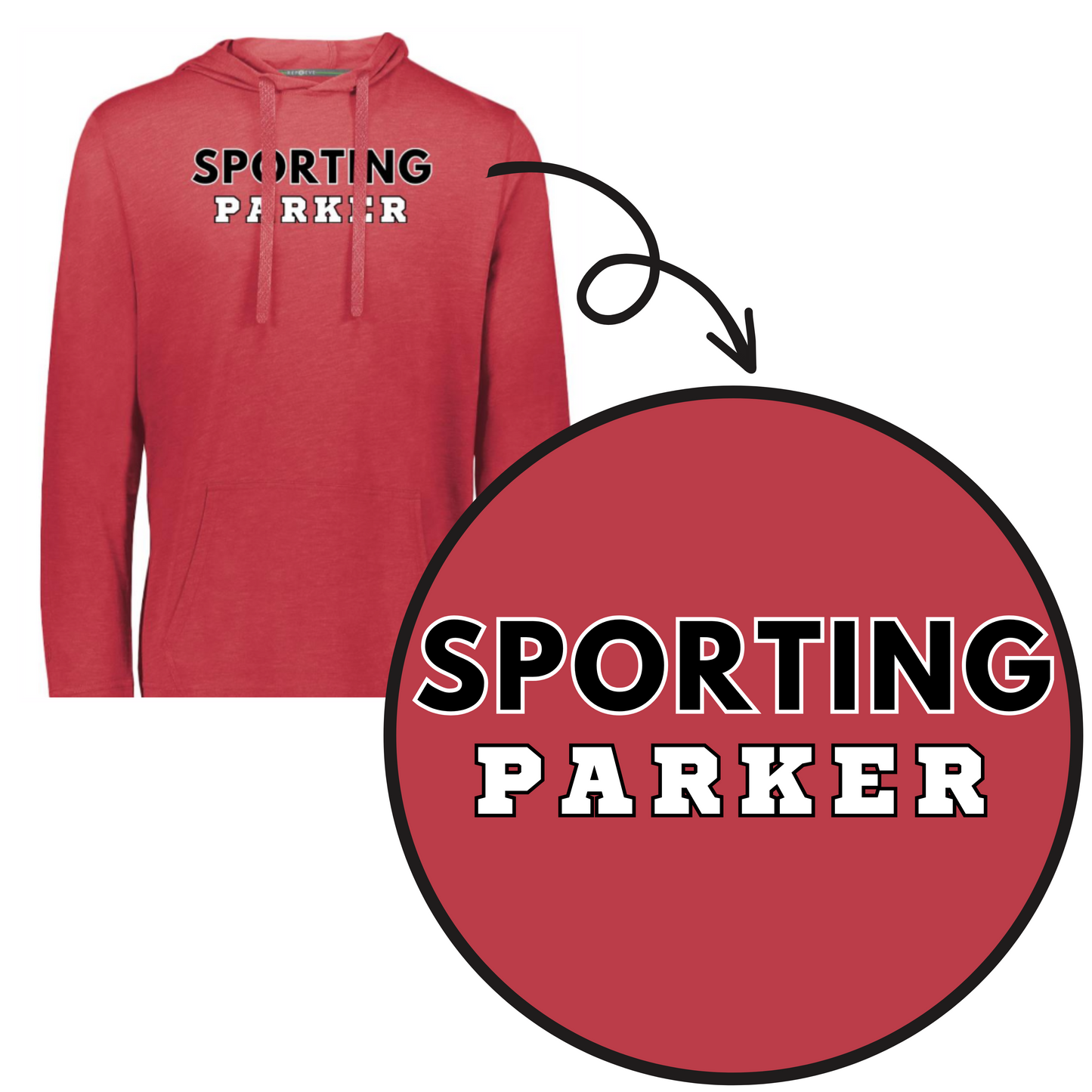 Parker Sporting Red Adult Shirts