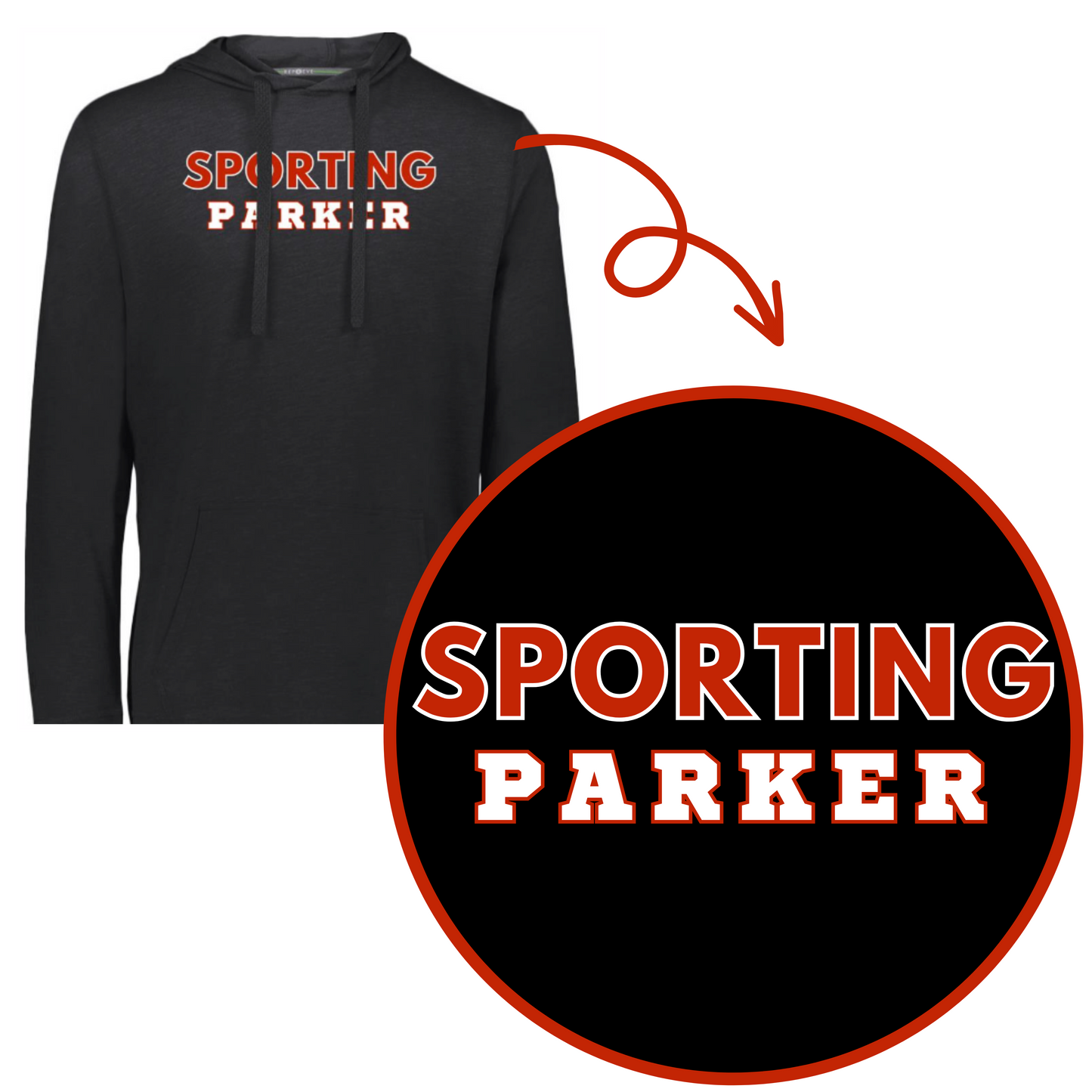 Parker Sporting Black Adult Shirts