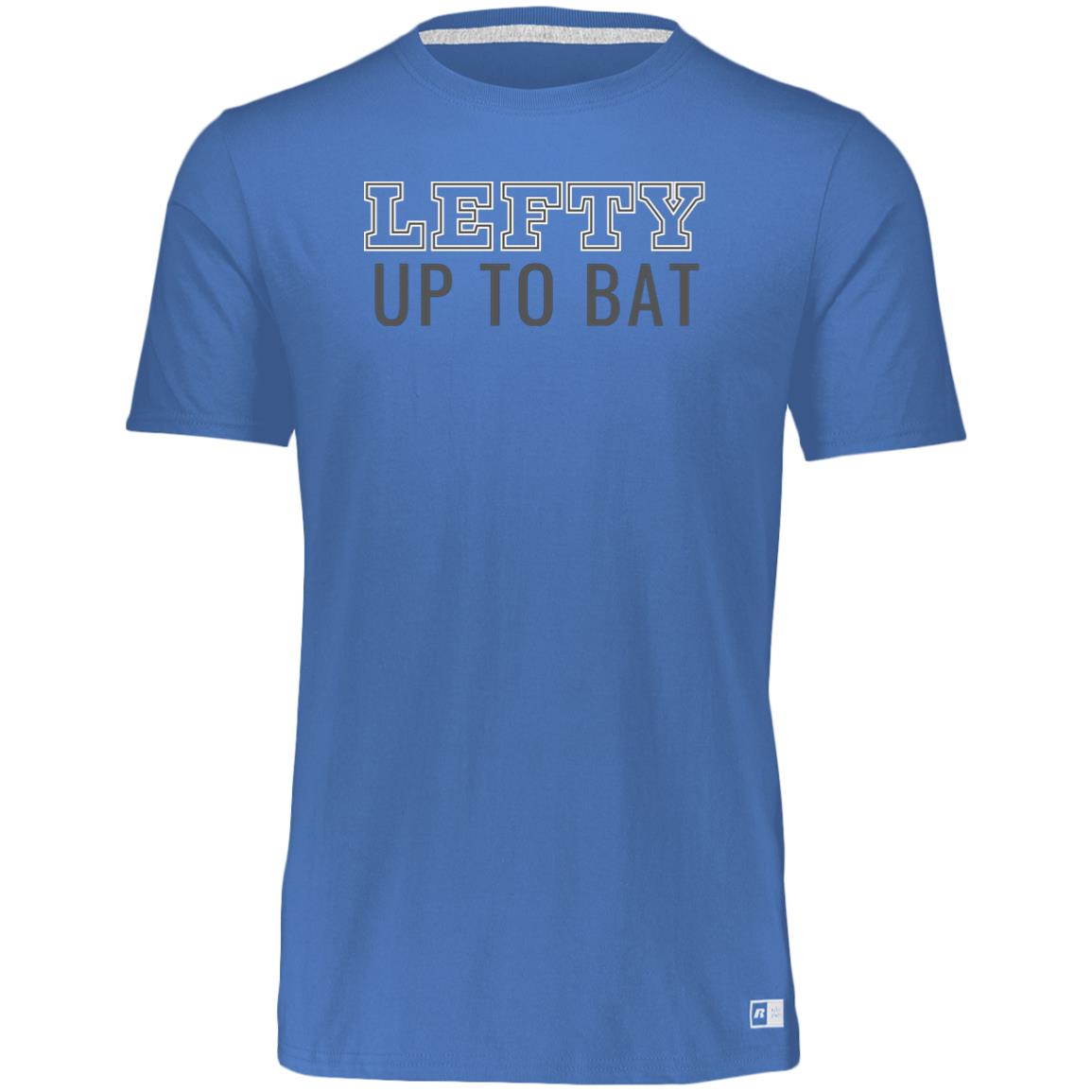 Blue Lefty up to Bat Performance TShirt