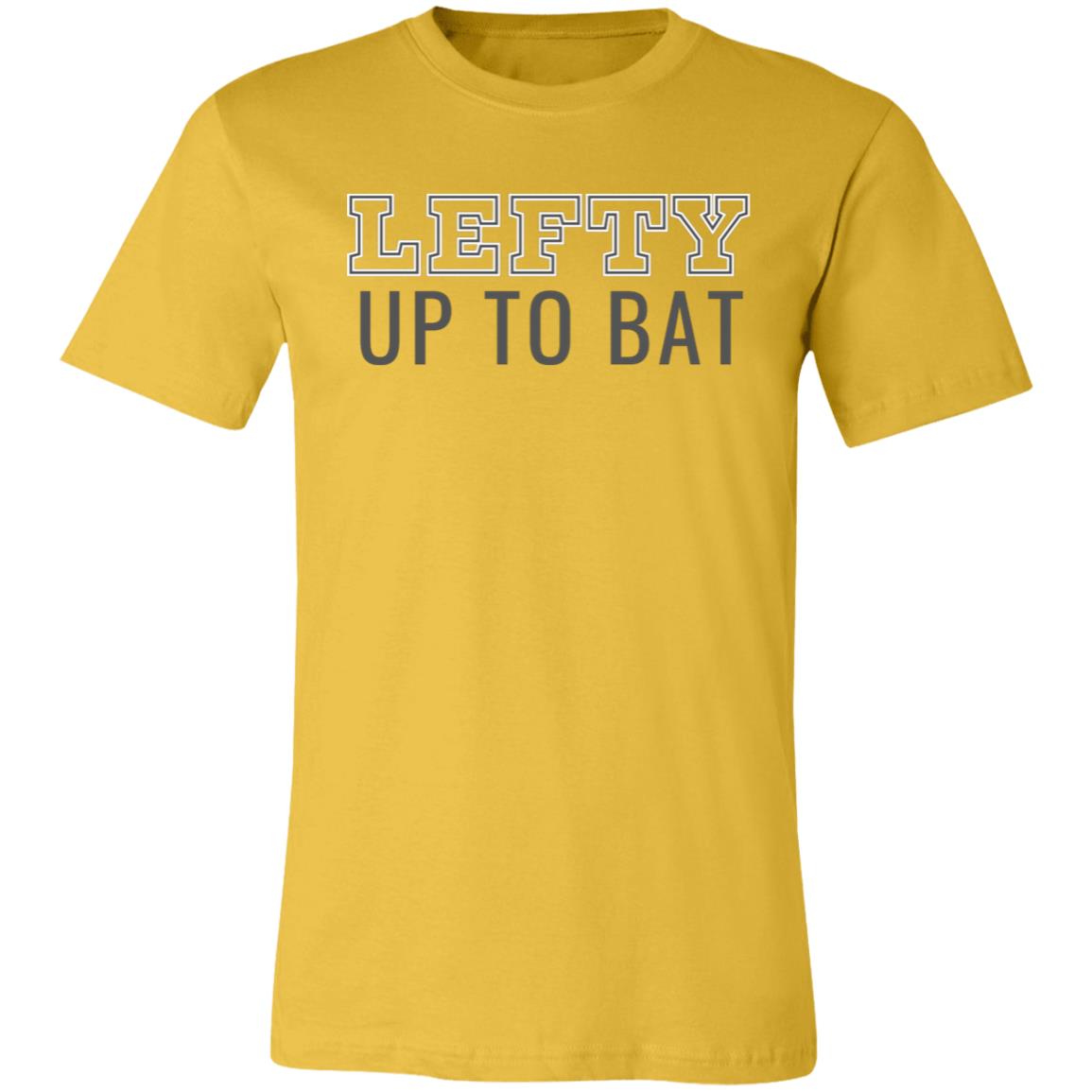 Lefty Up to Bat Comfy Baseball T-Shirt