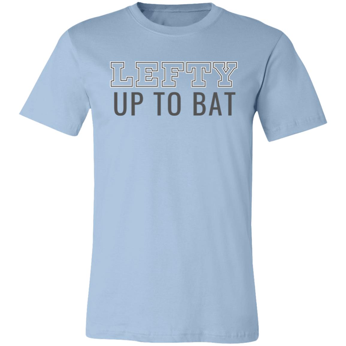 Lefty Up to Bat Comfy Baseball T-Shirt