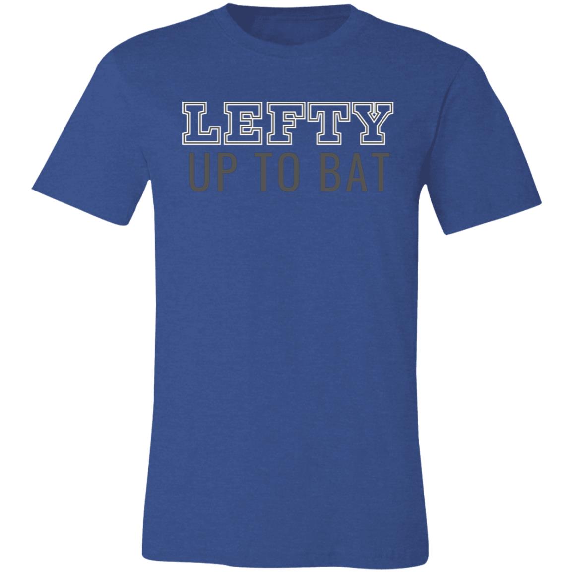 Lefty Up to Bat Comfy Baseball T-Shirt