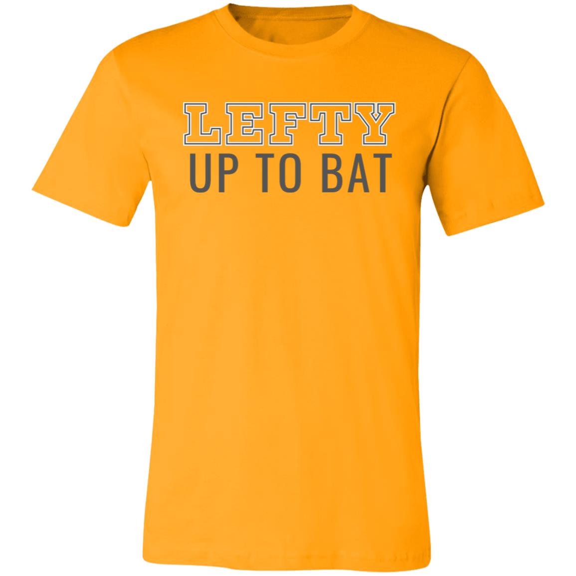 Lefty Up to Bat Comfy Baseball T-Shirt