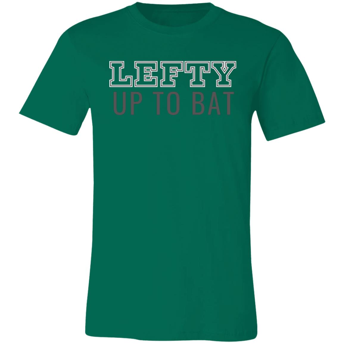 Lefty Up to Bat Comfy Baseball T-Shirt