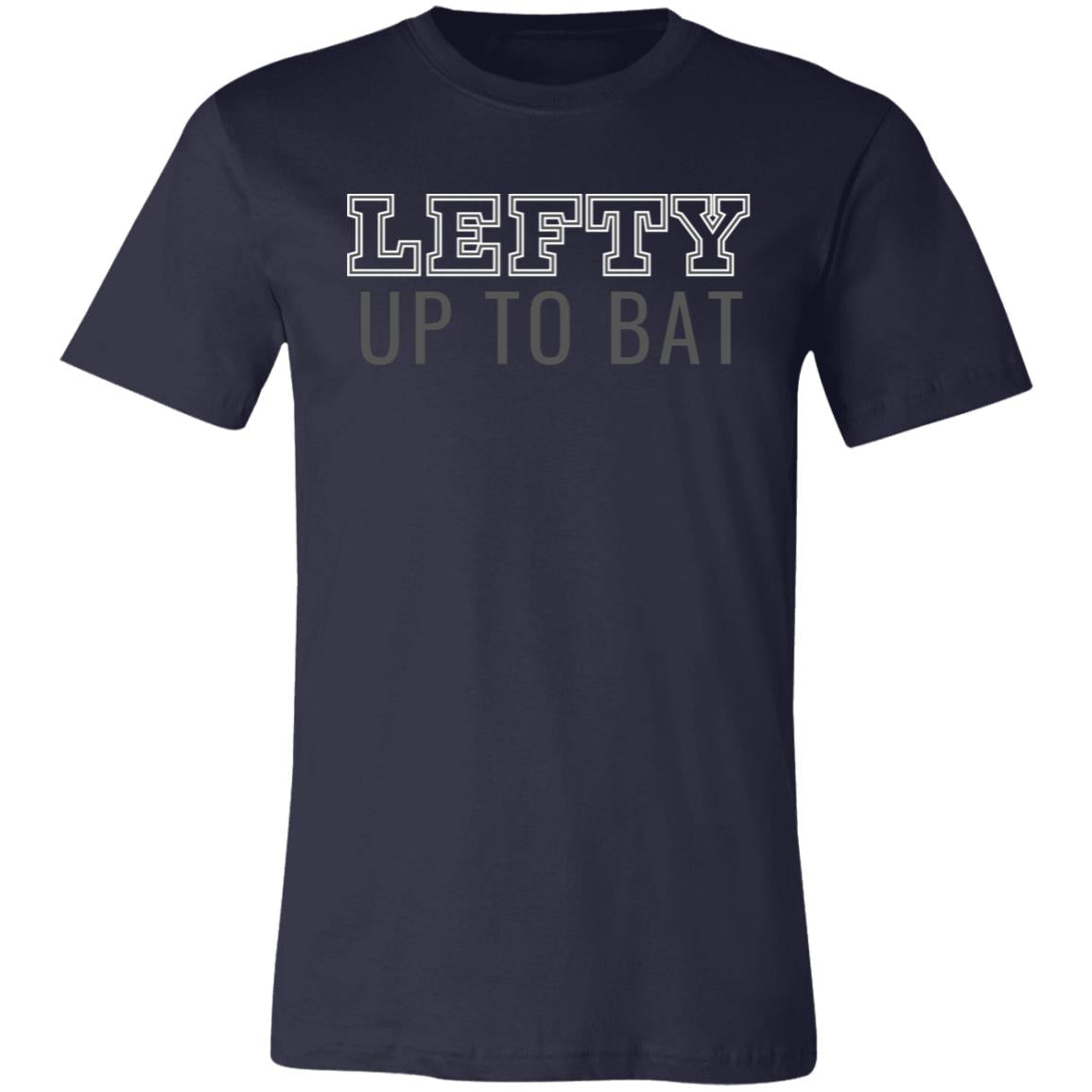 Lefty Up to Bat Comfy Baseball T-Shirt