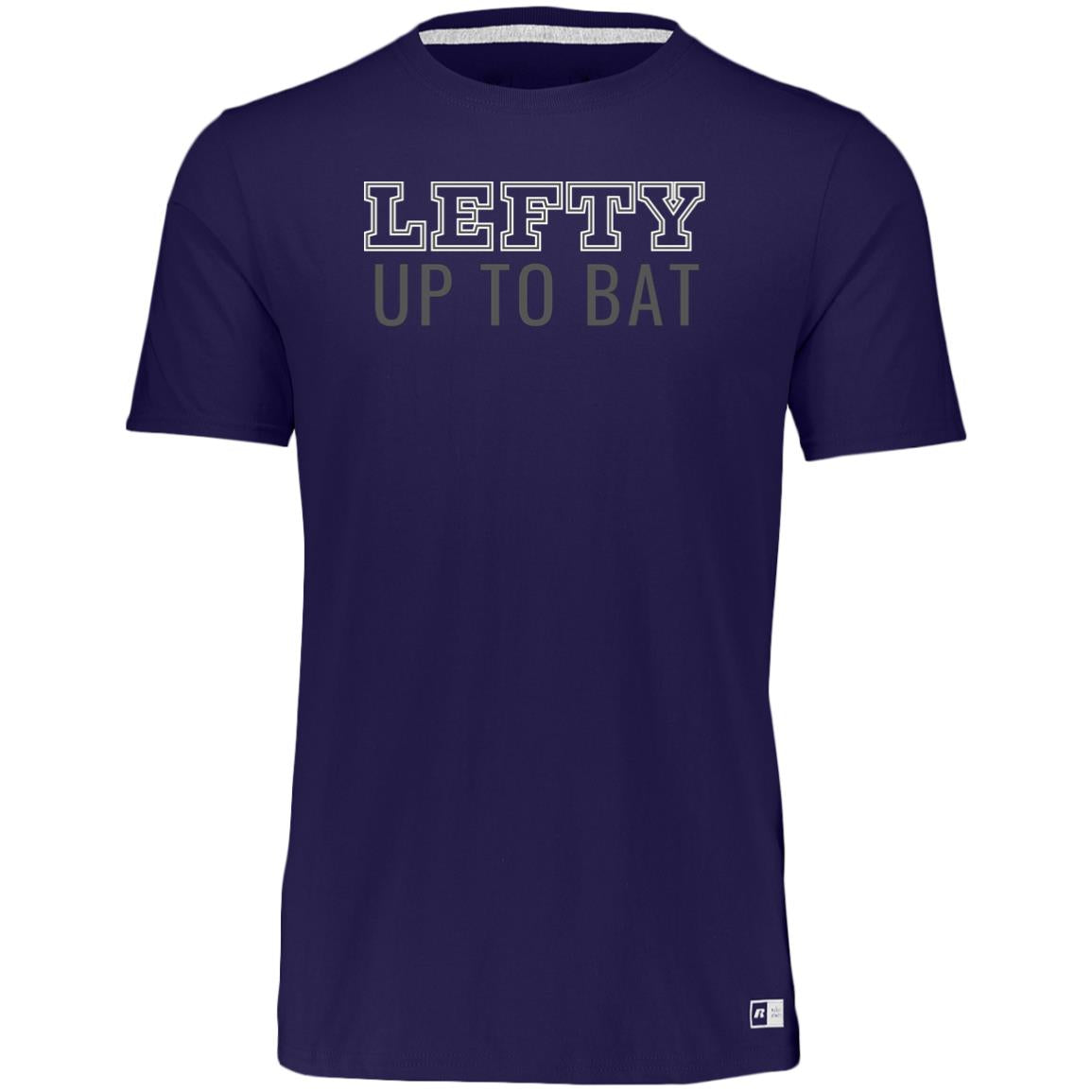 Purple Lefty up to Bat Performance TShirt