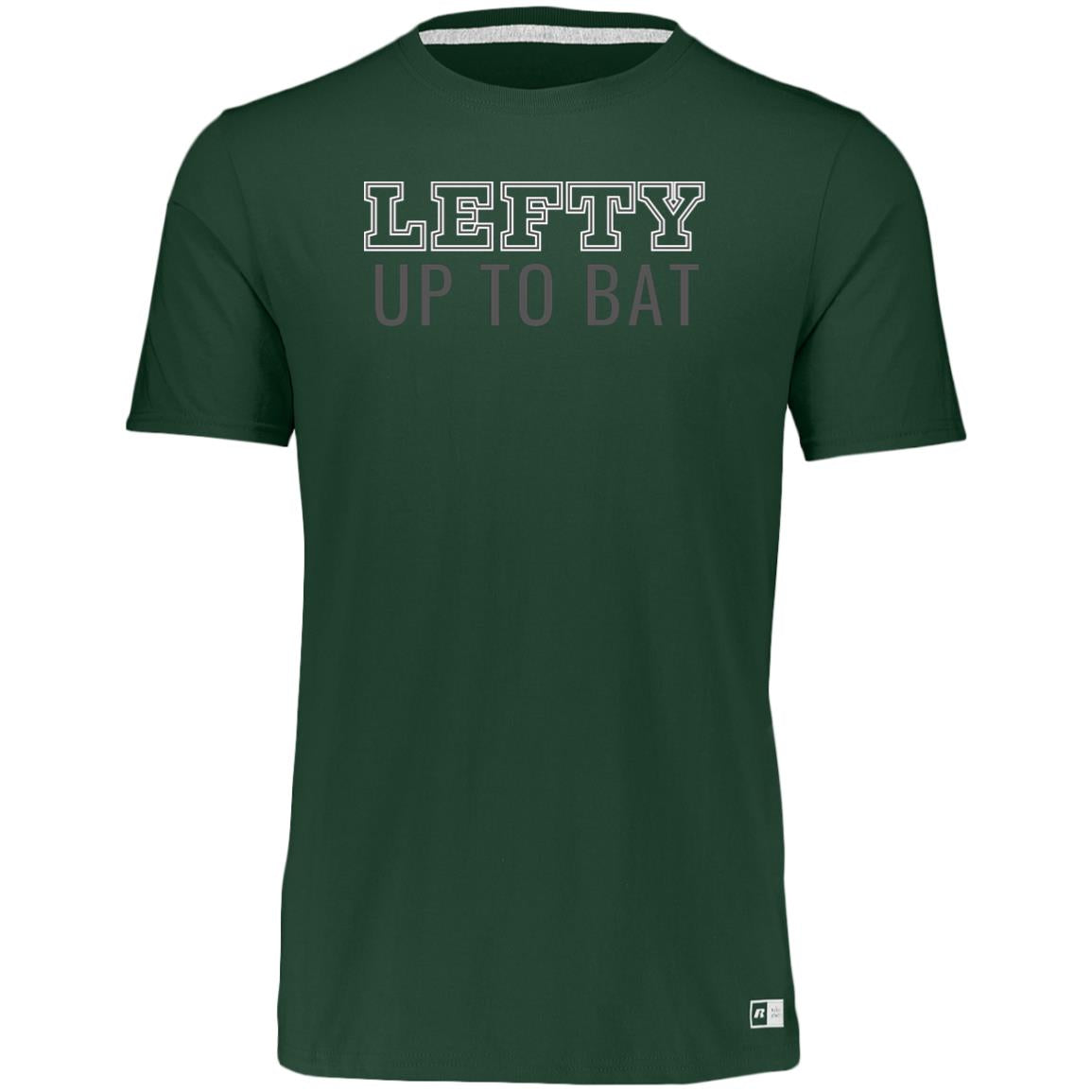 Hunter Green Lefty up to Bat Performance TShirt