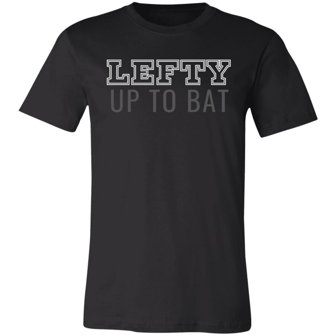 Lefty Up to Bat Comfy Baseball T-Shirt