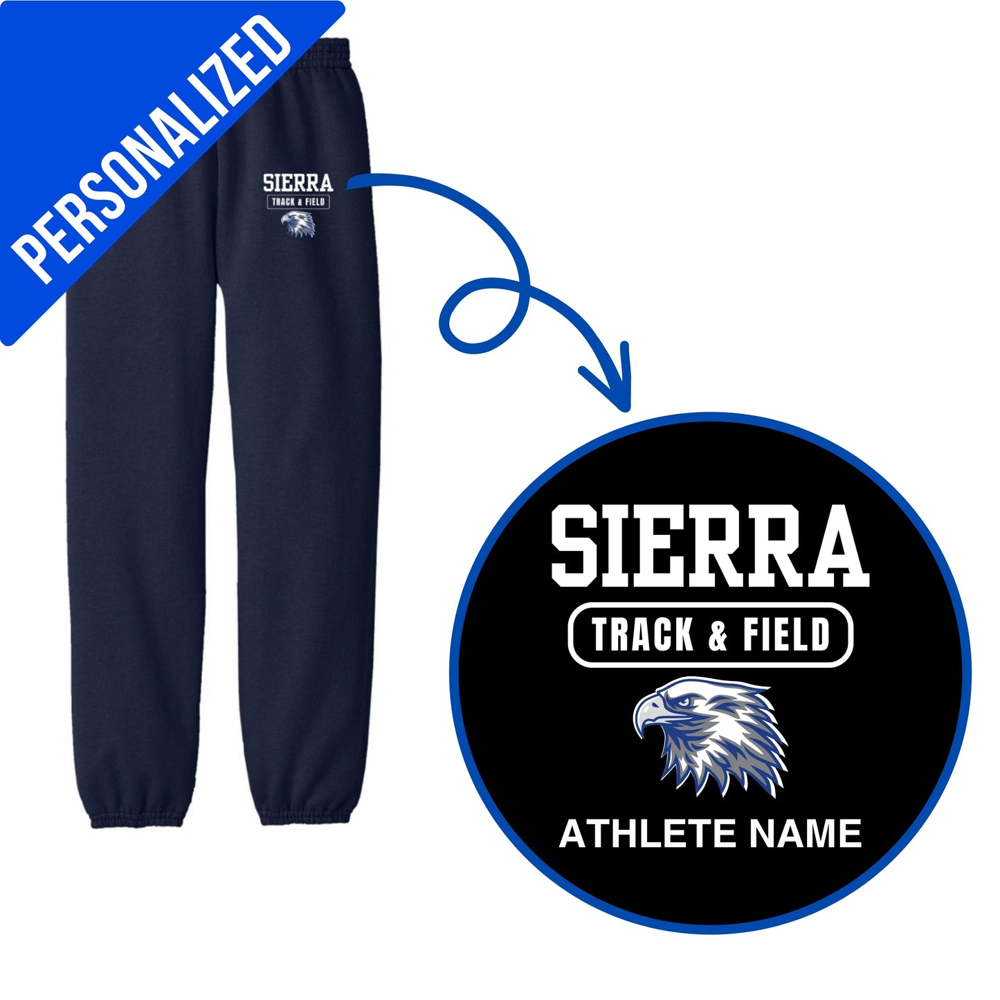 Personalized Eagles Track and Field- Youth