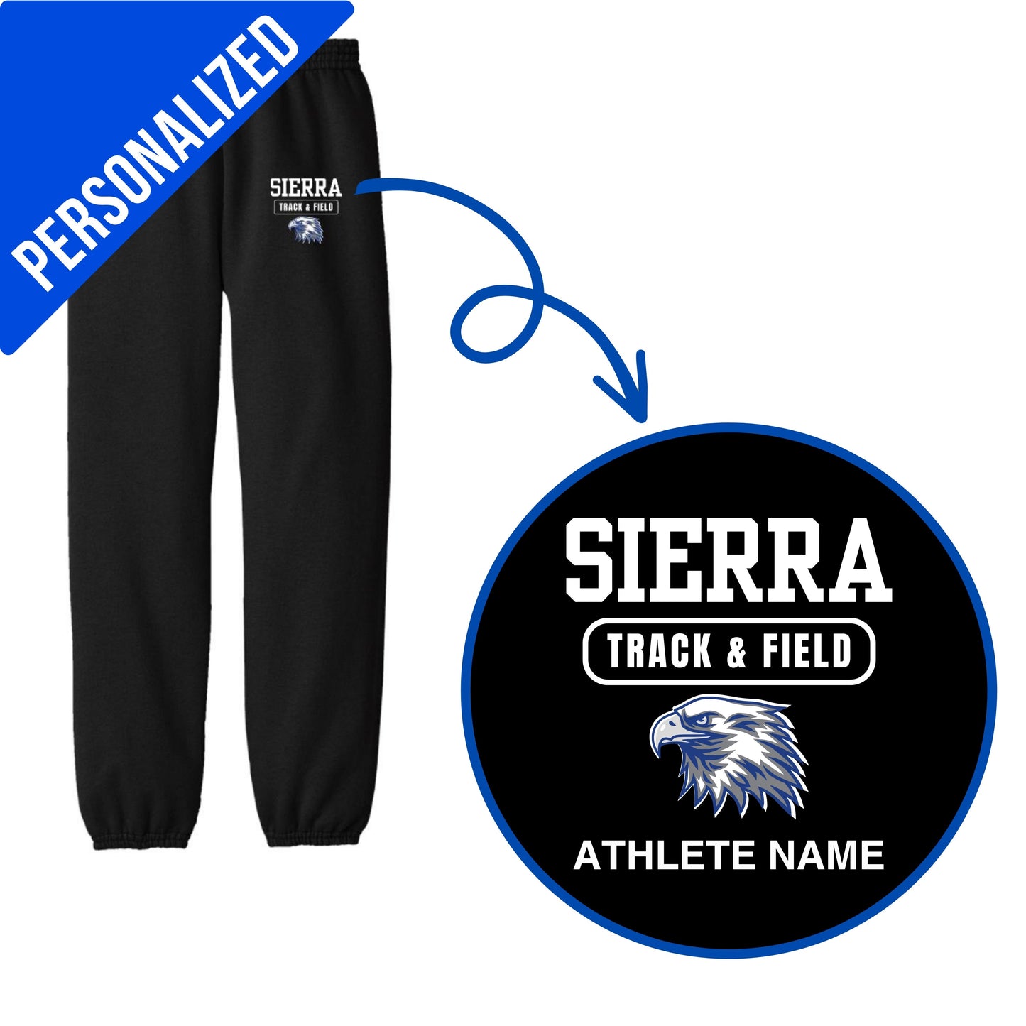 Personalized Eagles Track & Field- Adult