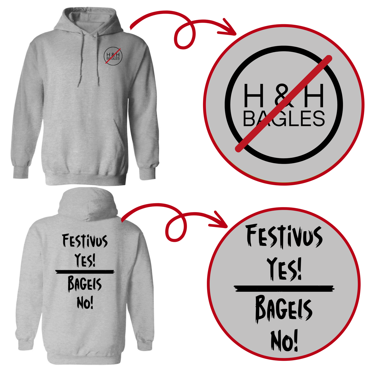 H&H Bagel Protesting- Adult Hoodie