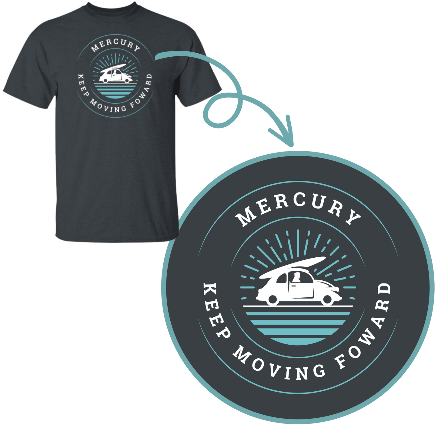 Mercury Keep Moving Forward- Utility T-Shirt