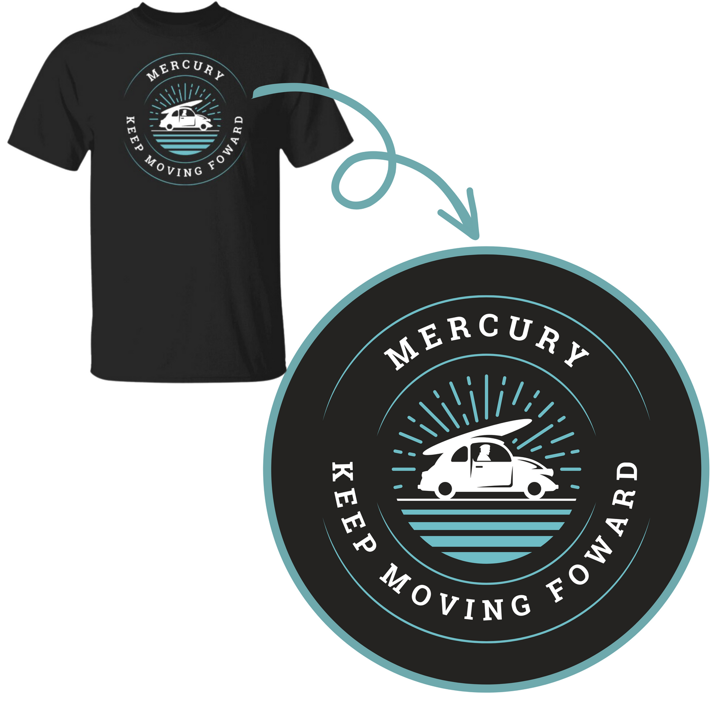 Mercury Keep Moving Forward- Utility T-Shirt