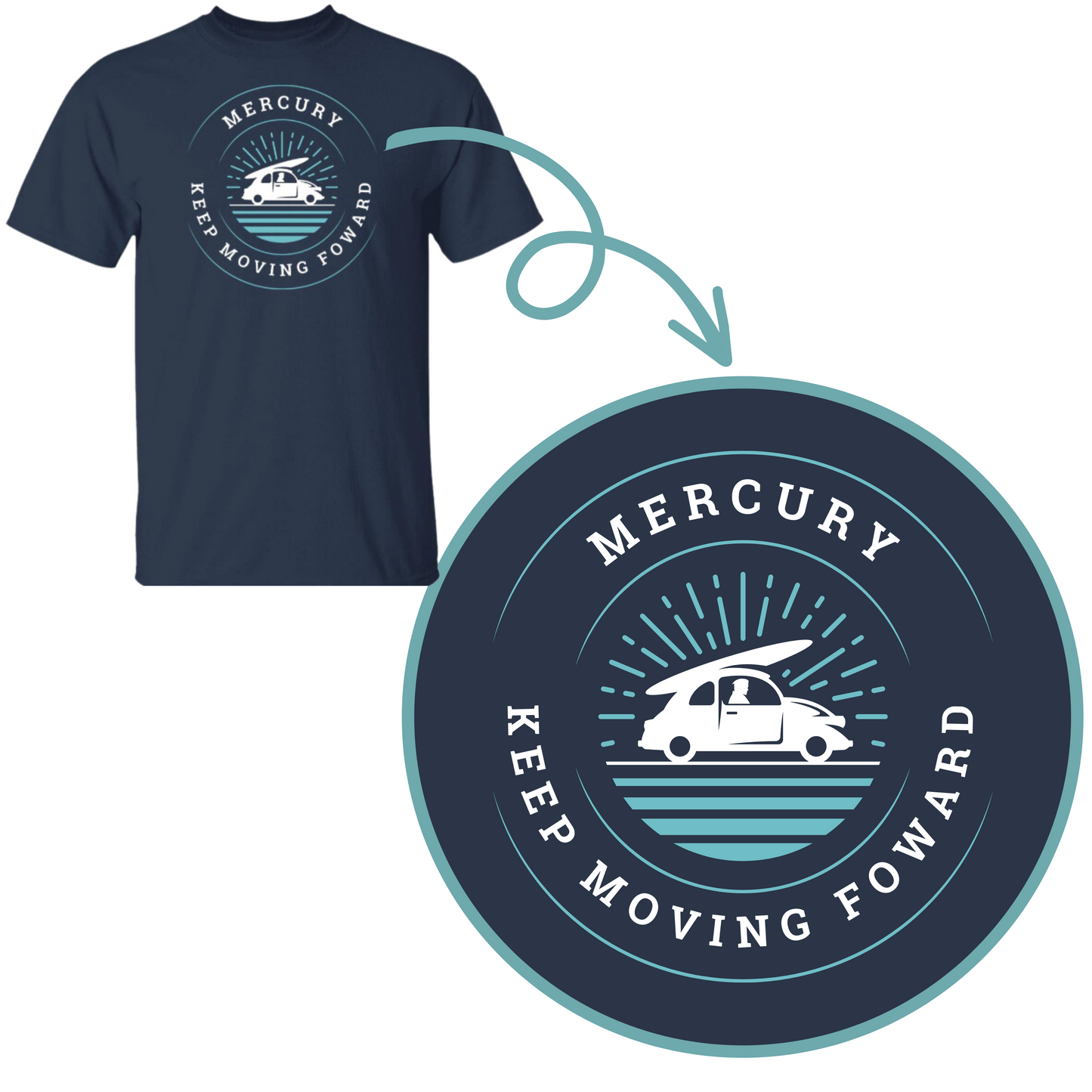 Mercury Keep Moving Forward- Utility T-Shirt