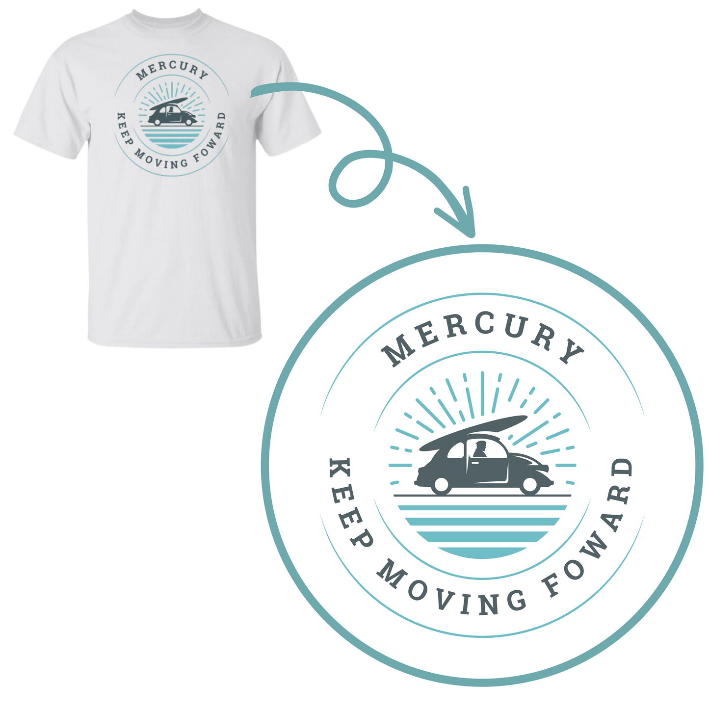 Mercury Keep Moving Forward- Utility T-Shirt