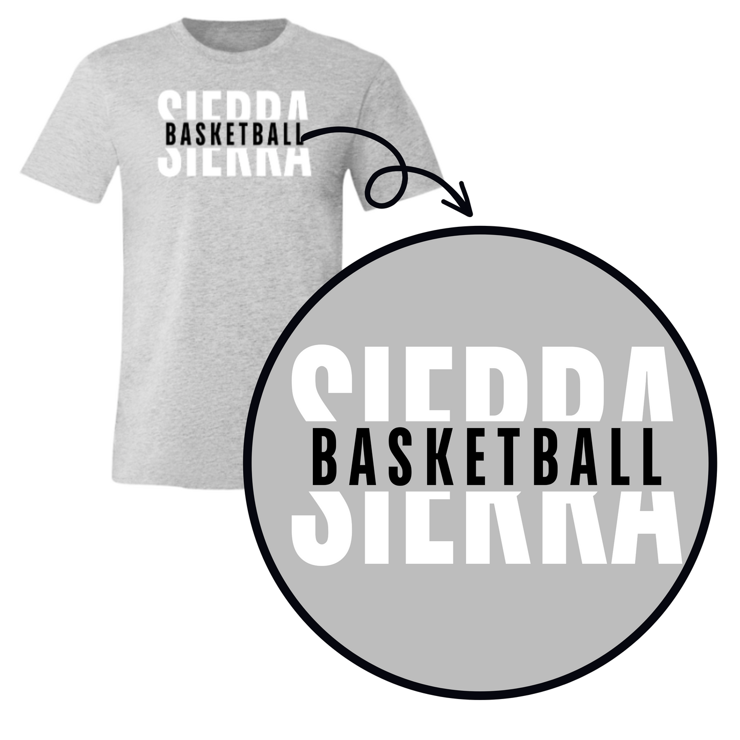 Sierra Basketball Sandwich Adult Comfy T-Shirt
