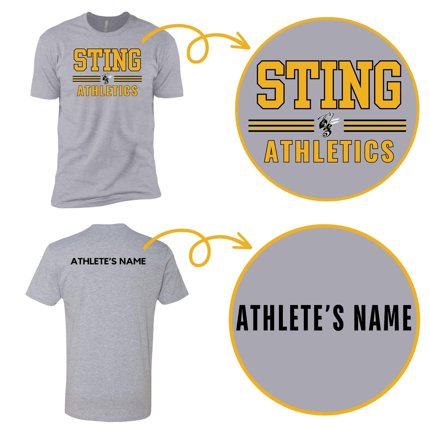 Personalized Sting Athletics Comfy T-Shirt