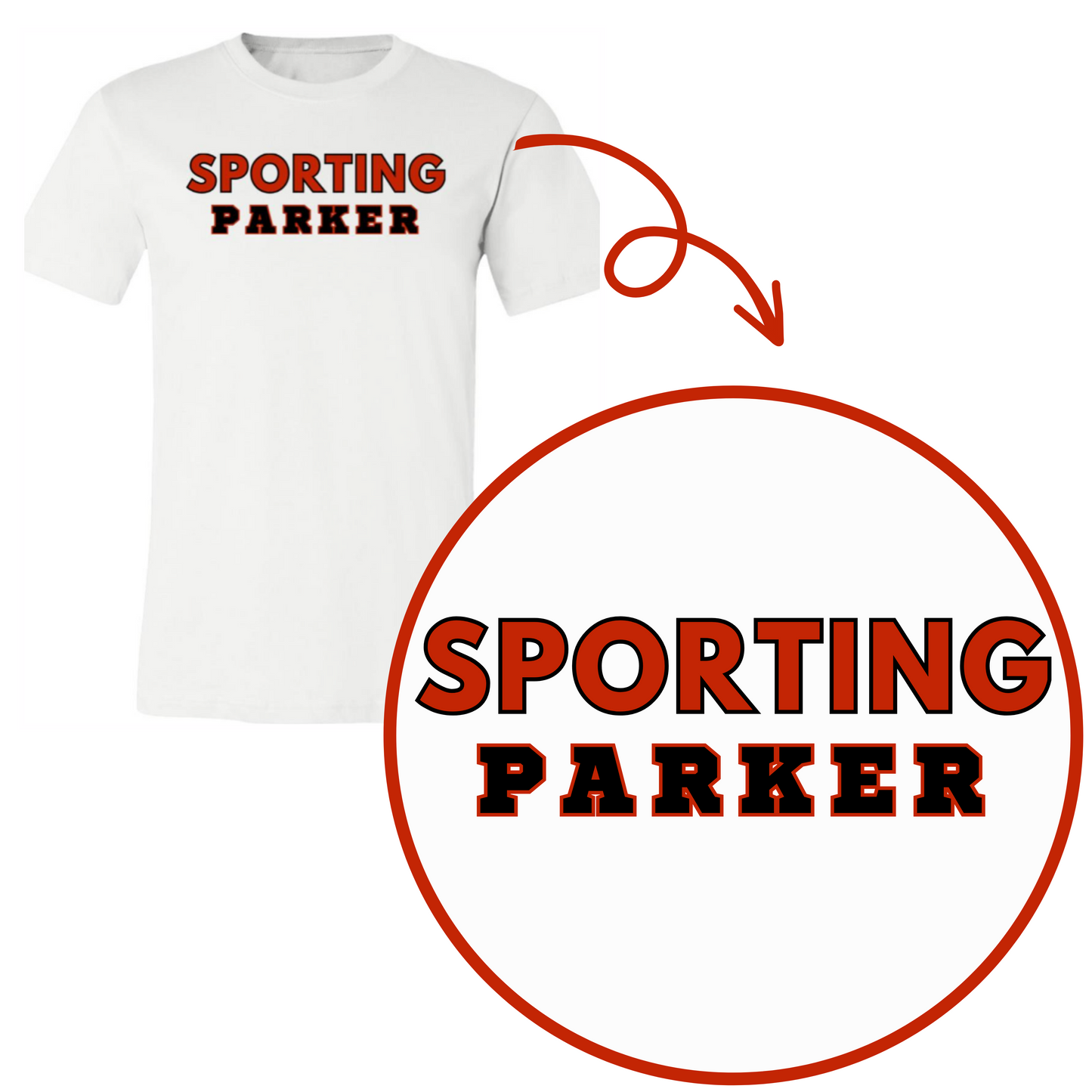 Parker Sporting White Adult Shirts