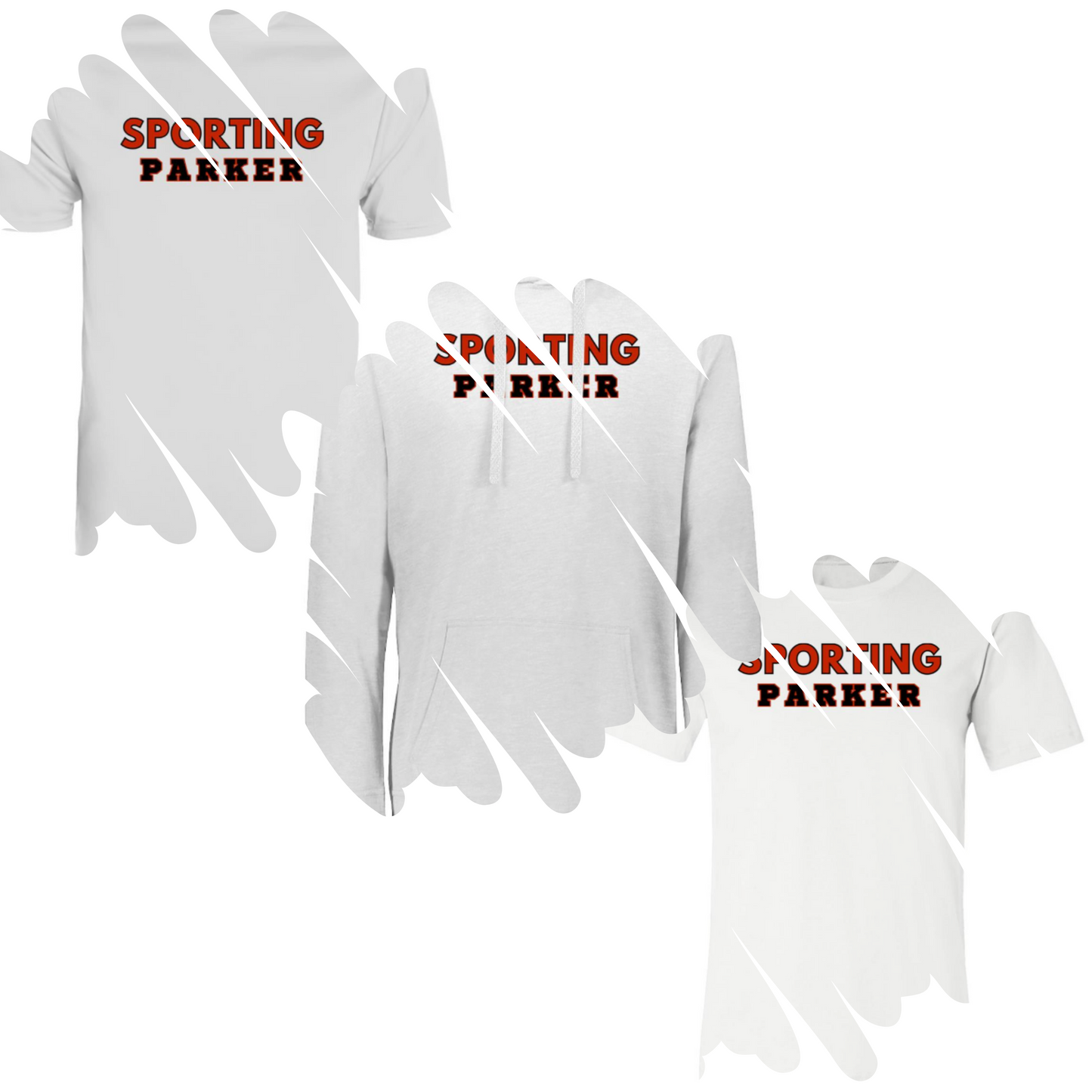 Parker Sporting White Adult Shirts