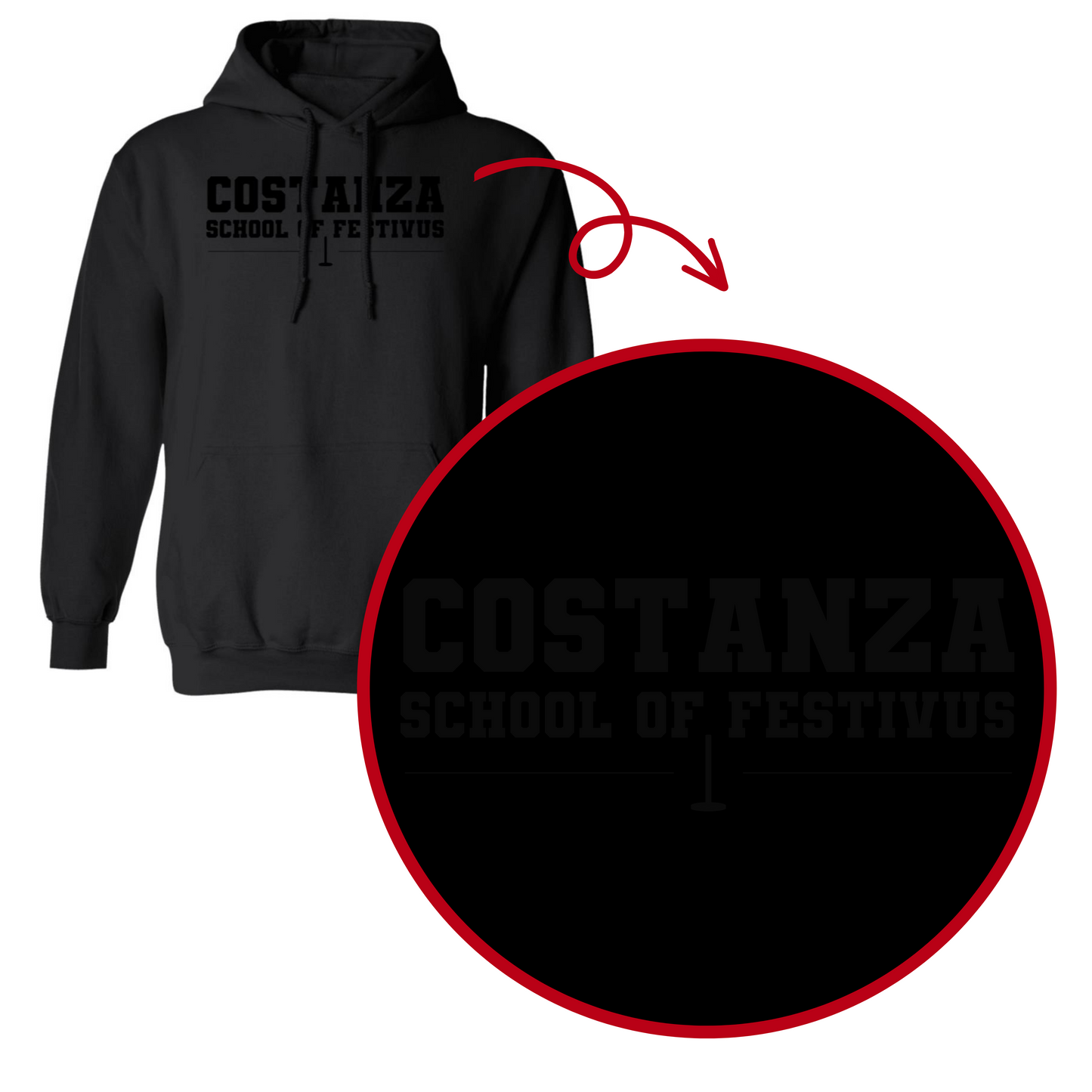 Costanza School of Festivus- Adult Black on Black