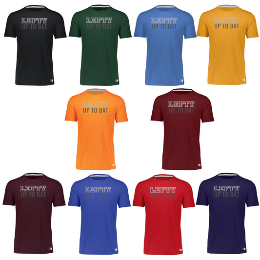 Lefty Up to Bat- Youth Performance T-Shirt