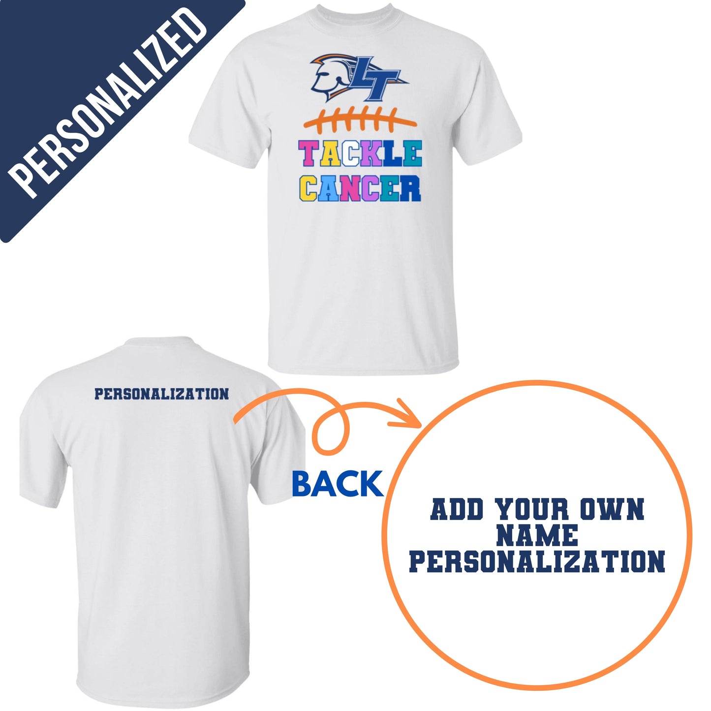Personalized Legend Tackle Cancer- No Guarantee arrival before 10/11