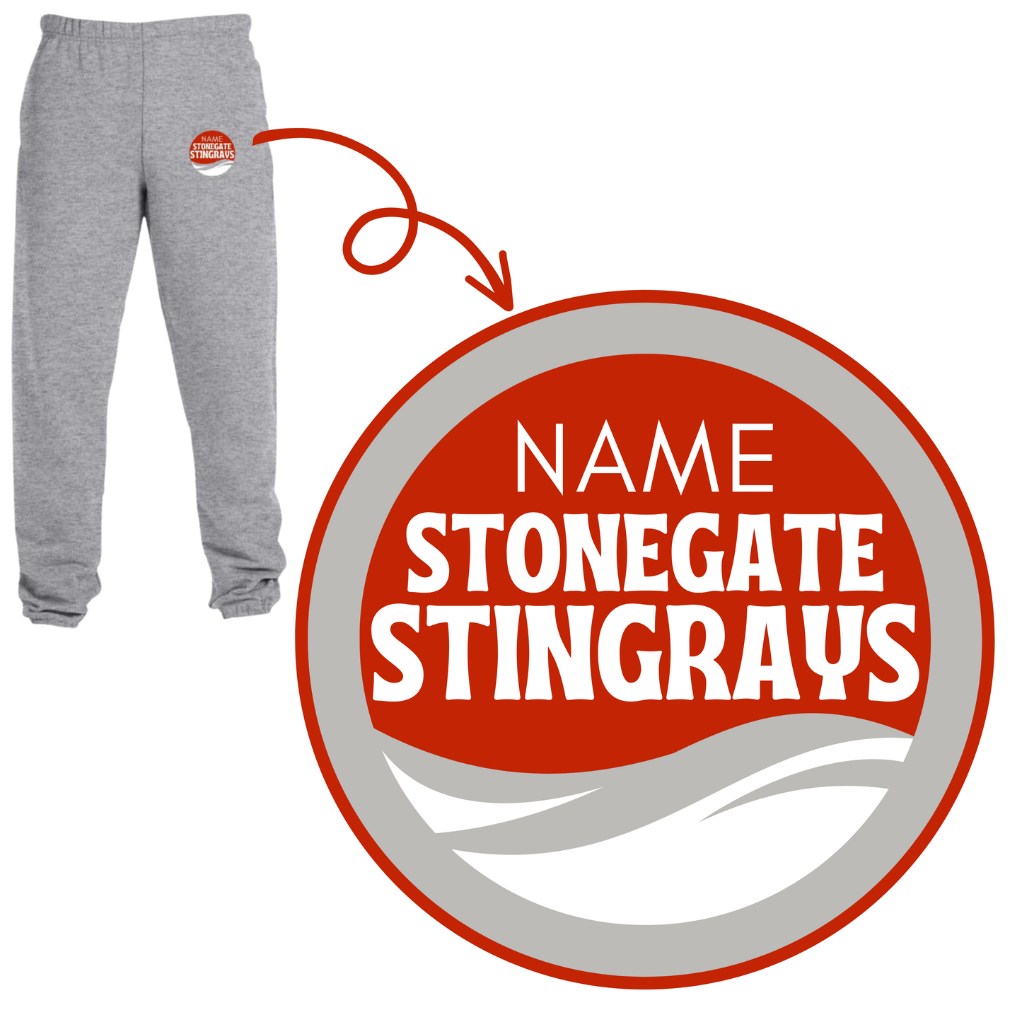 Stingray Wave- Adult Sweatpants