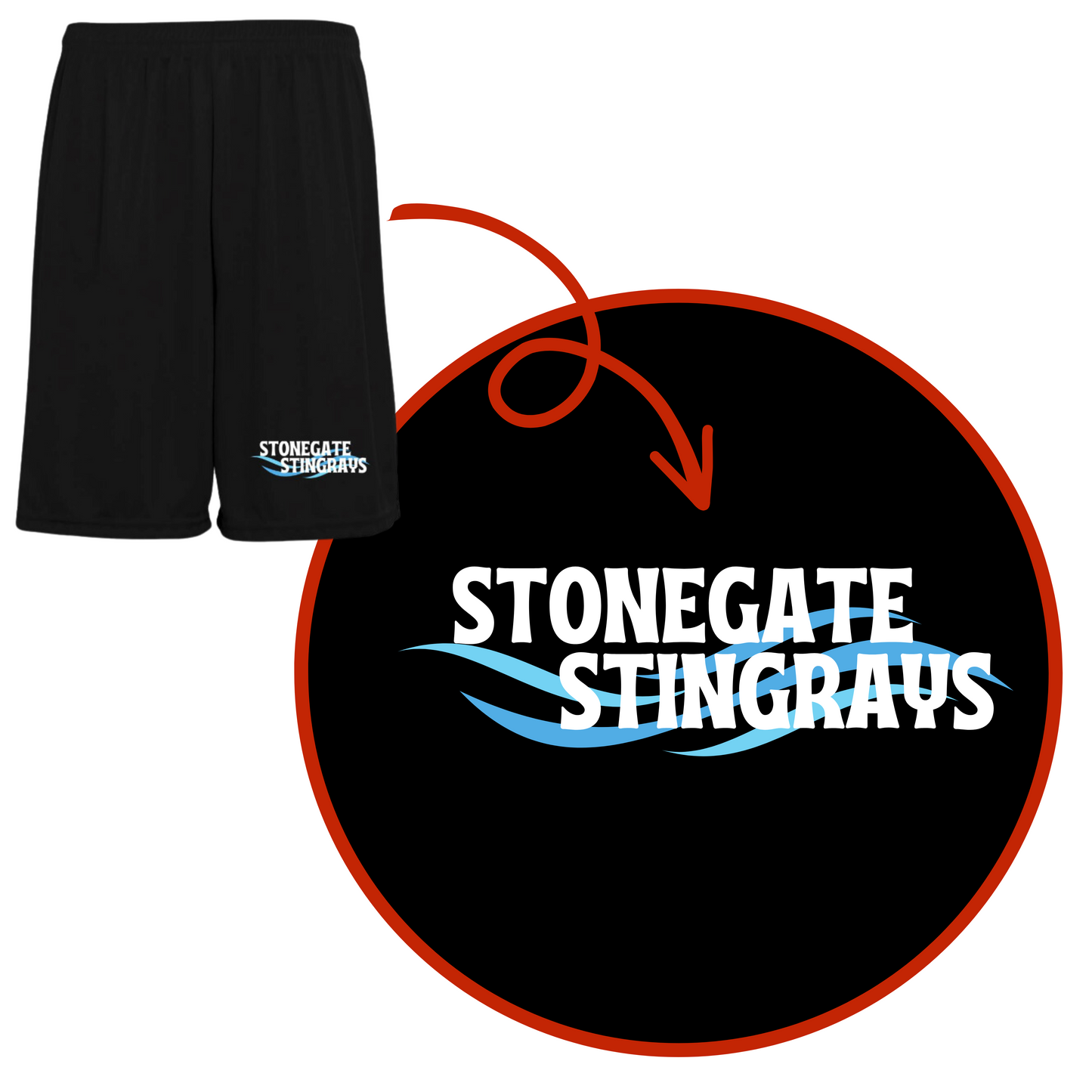 Stingray Waves Pocket Shorts- Men