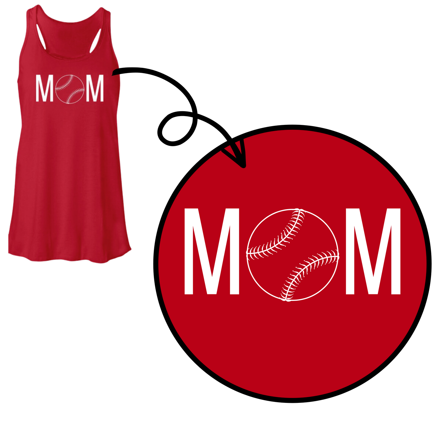 Baseball Mom- Comfy T-shirt or Tank Top