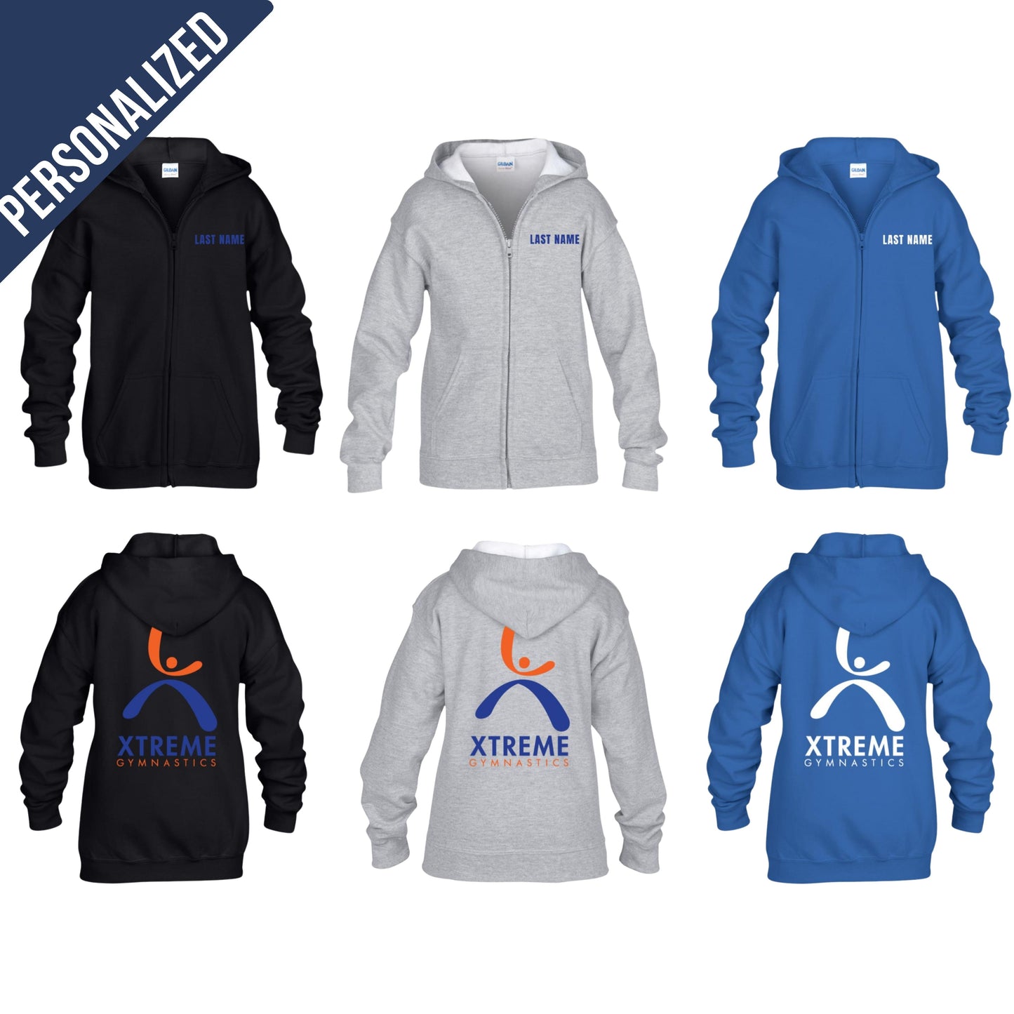 Personalized Xtreme Youth Zip-Up Hoodie