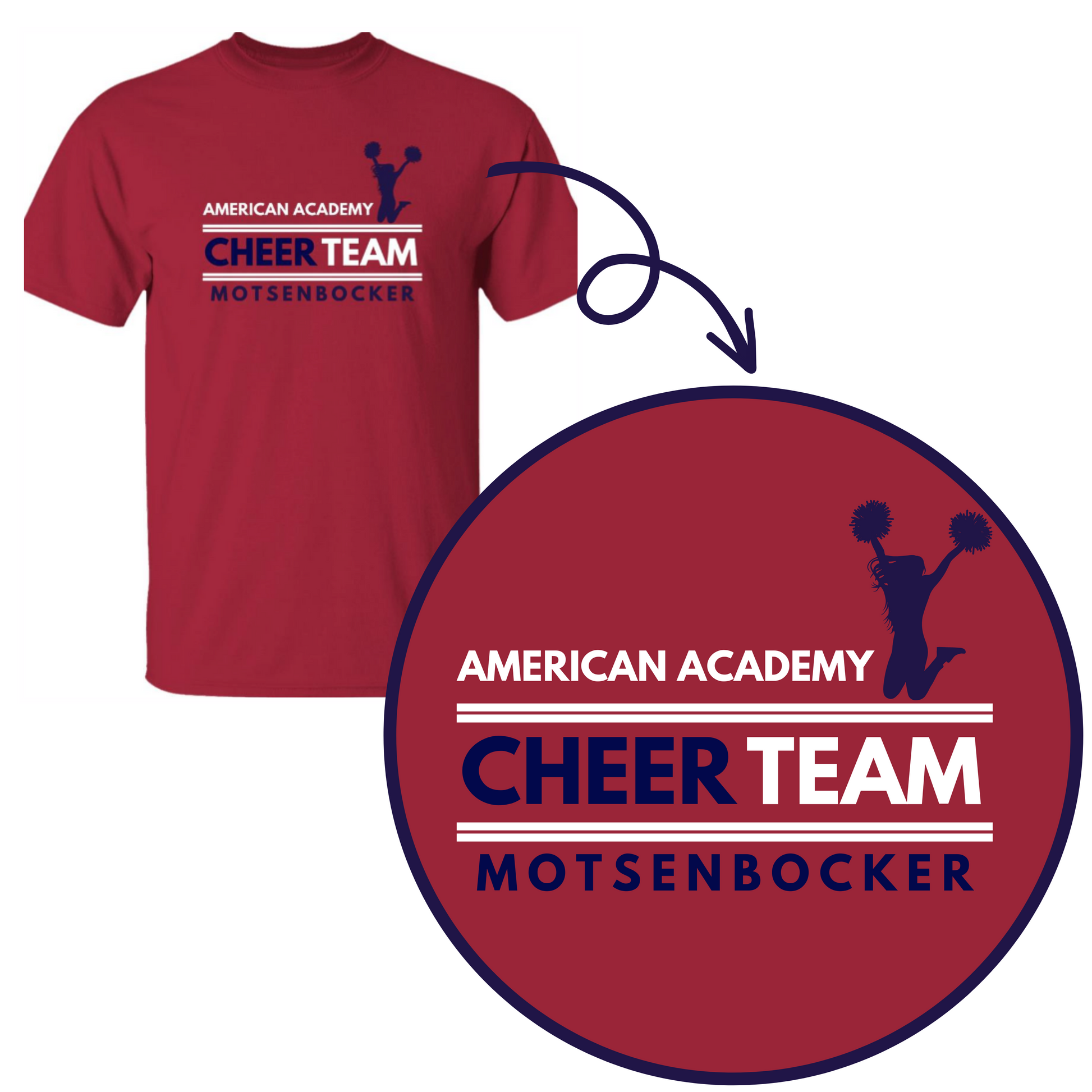 Red American Academy Cheer Team Sweatshirt