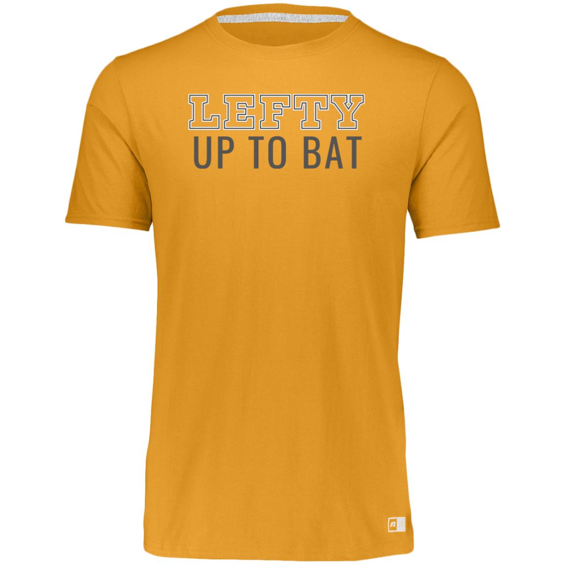 Gold Lefty up to Bat Performance TShirt
