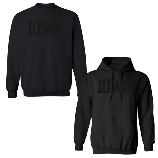 Iowa Black on Black Sweatshirt