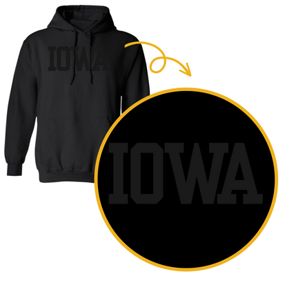 Iowa Black on Black Sweatshirt