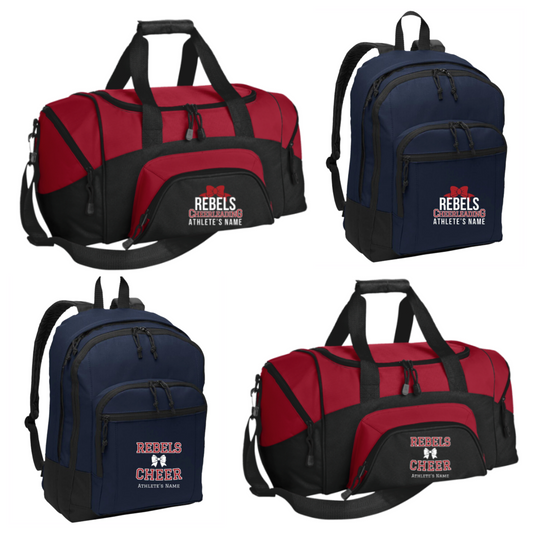 Personalized Rebels Cheerleading Bags