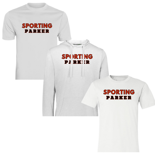 Parker Sporting White Adult Shirts
