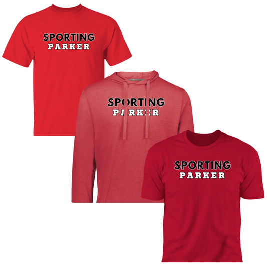 Parker Sporting Red Adult Shirts