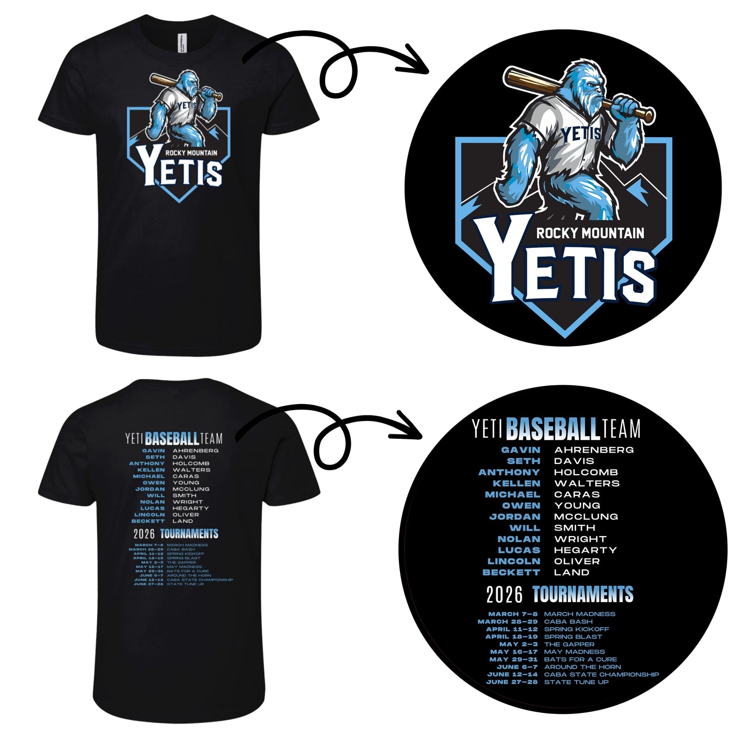 Adult Yeti 2026 Team and Tournaments
