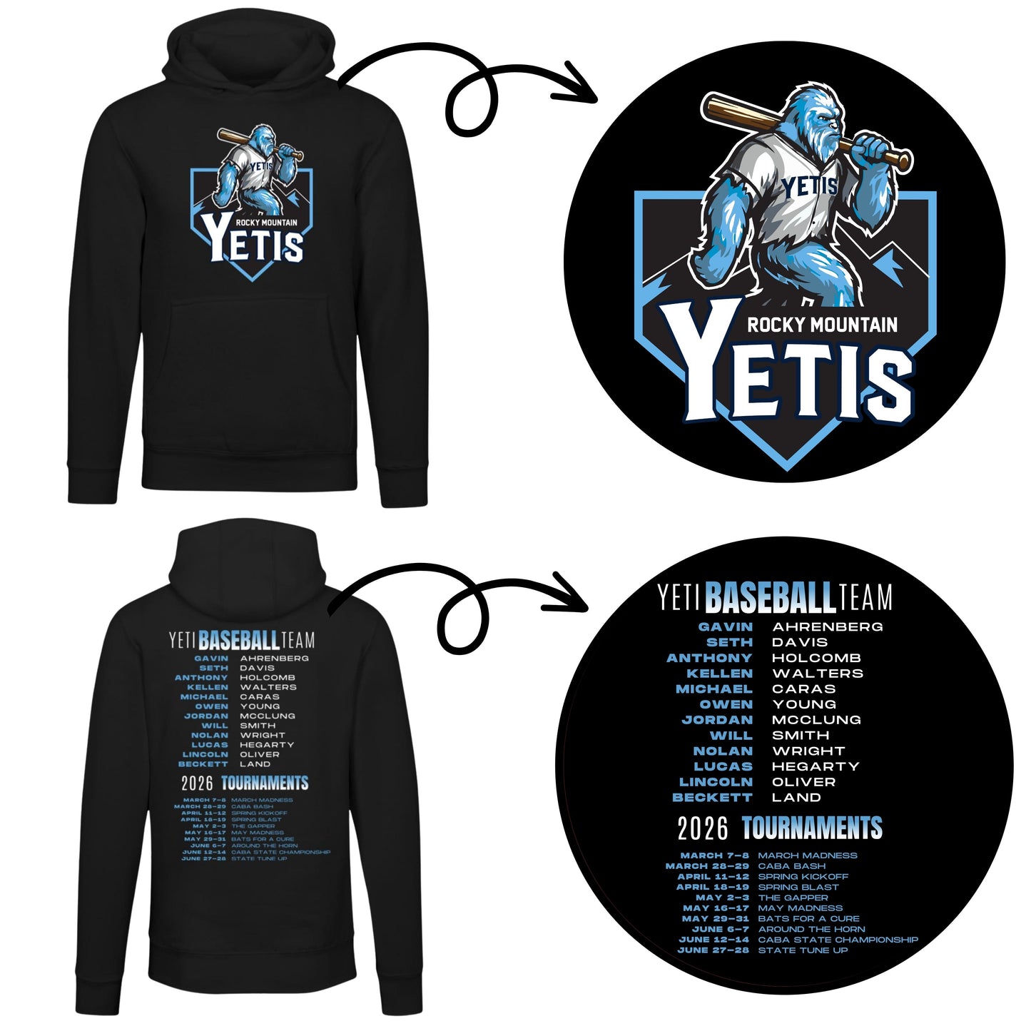 Adult Yeti 2026 Team and Tournaments
