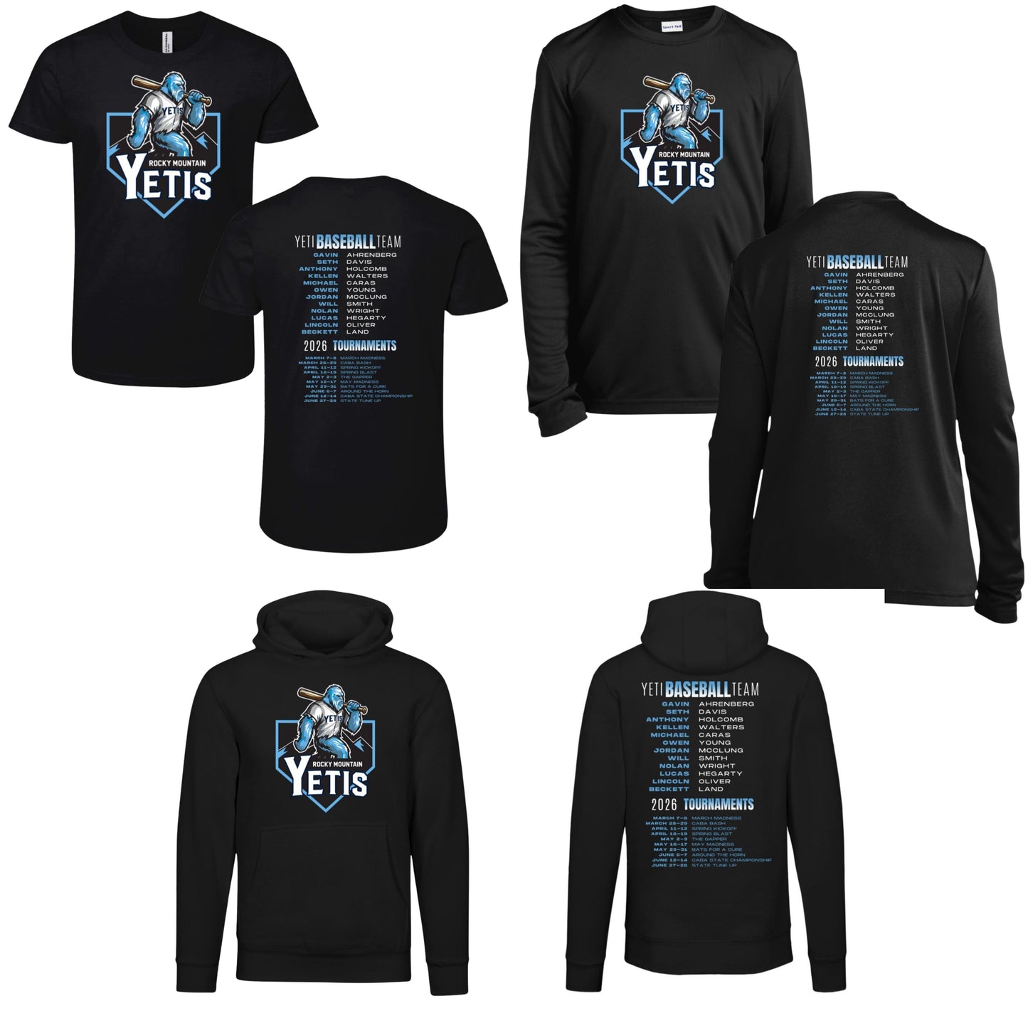 Adult Yeti 2026 Team and Tournaments