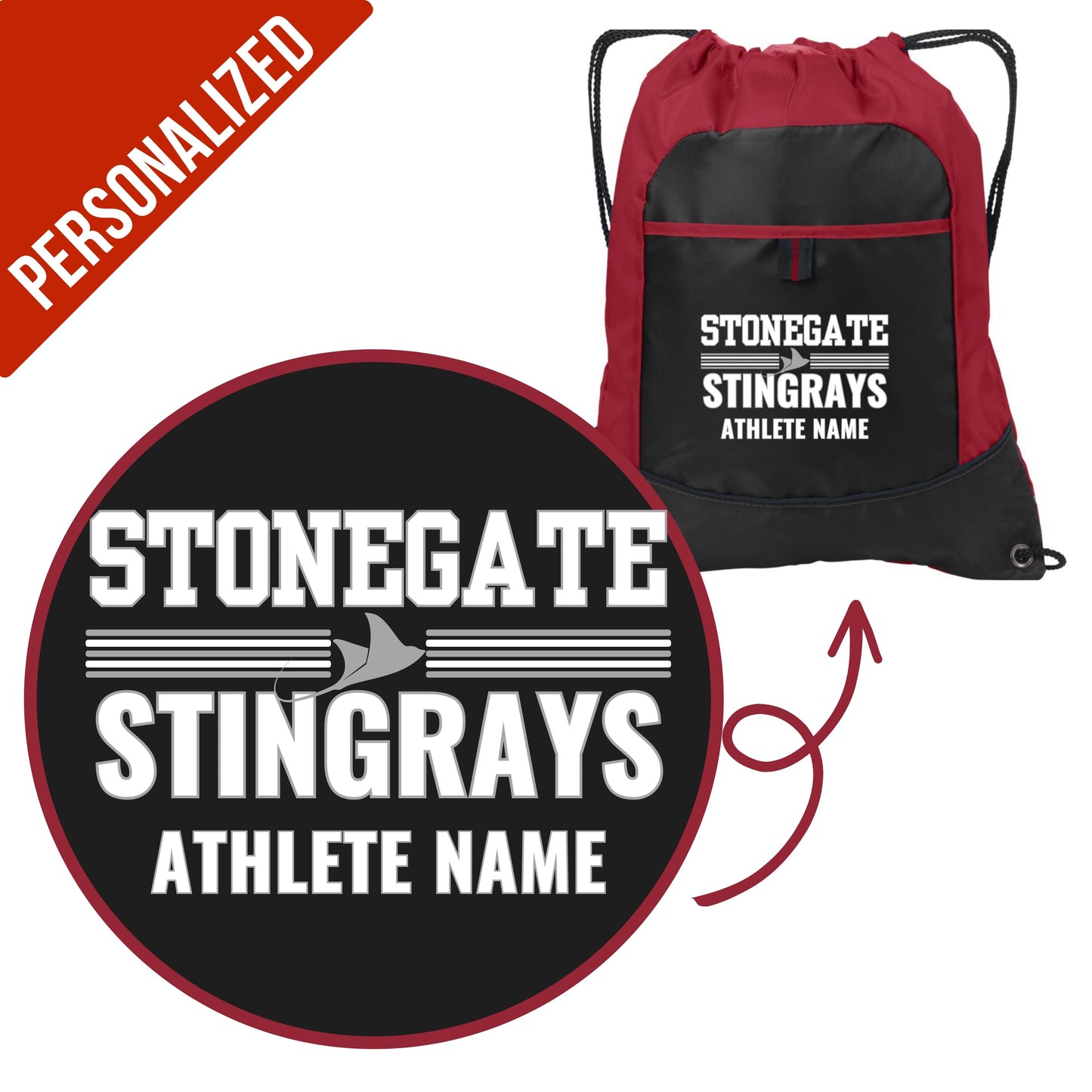 The Stingray Drawstring Bag