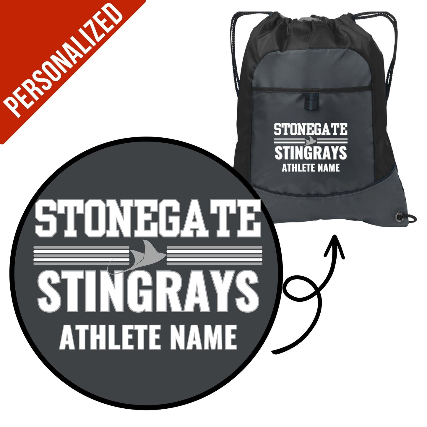 The Stingray Drawstring Bag