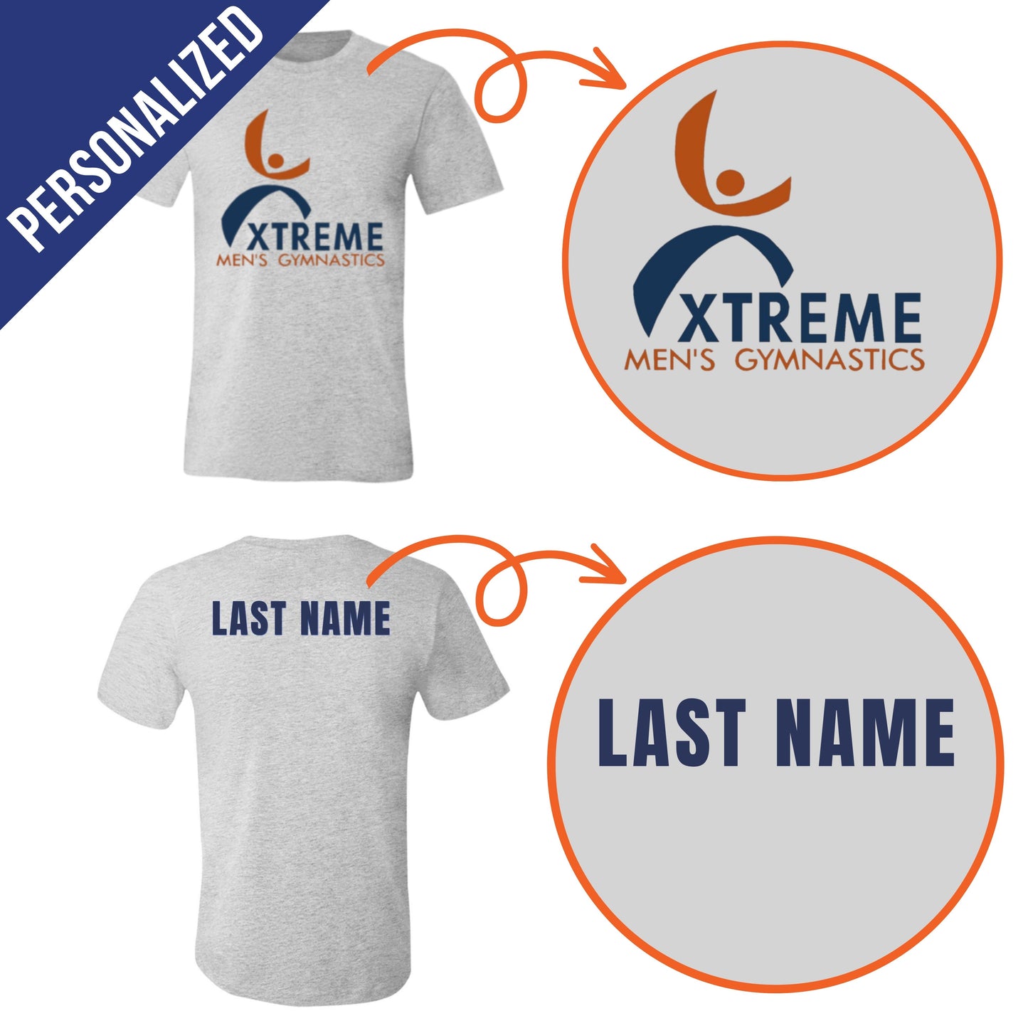 Personalized Xtreme Mens Gymnastics T-Shirt