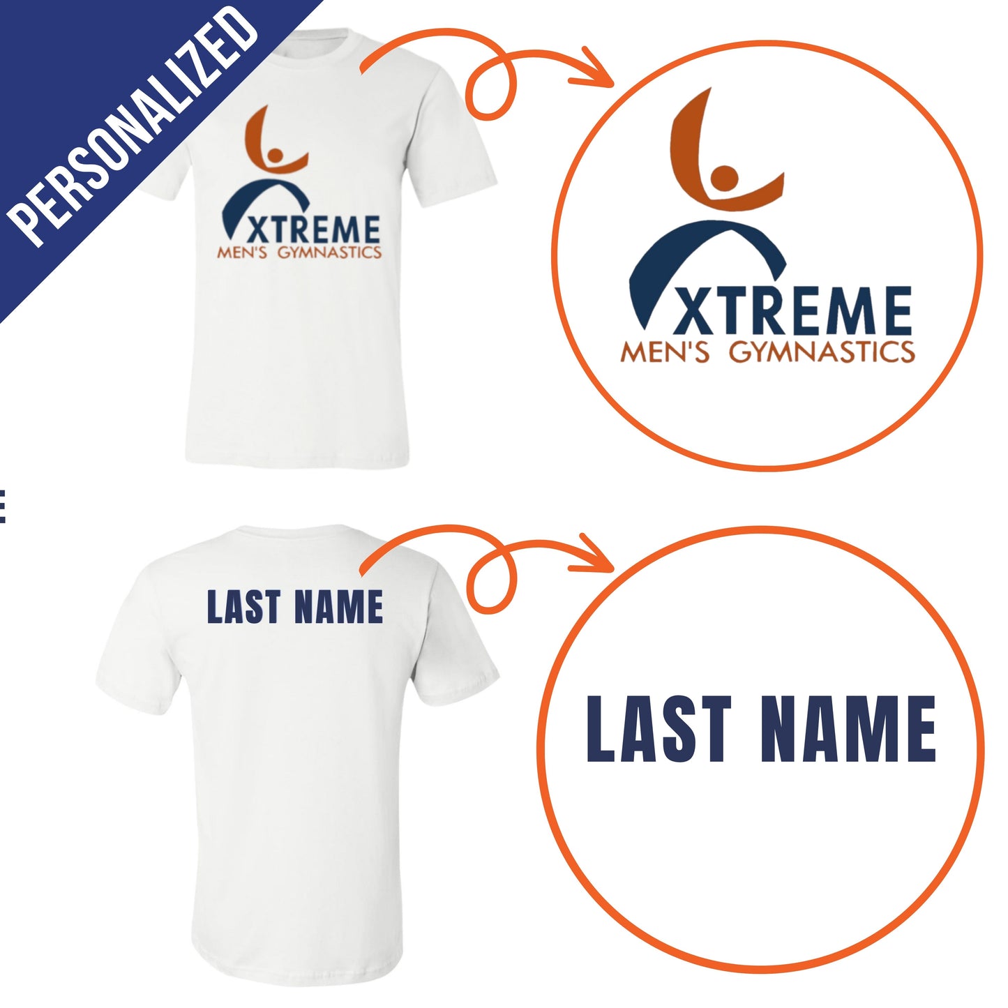 Personalized Xtreme Mens Gymnastics T-Shirt