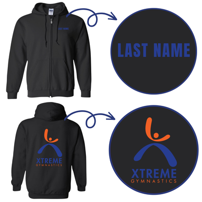 Personalized Xtreme Adult Zip Hoodies