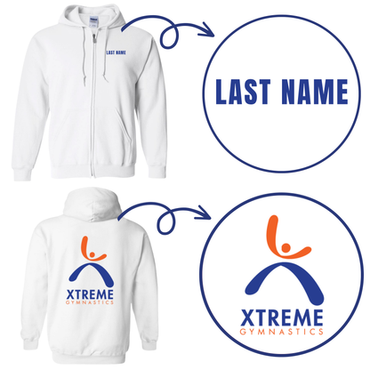 Personalized Xtreme Adult Zip Hoodies