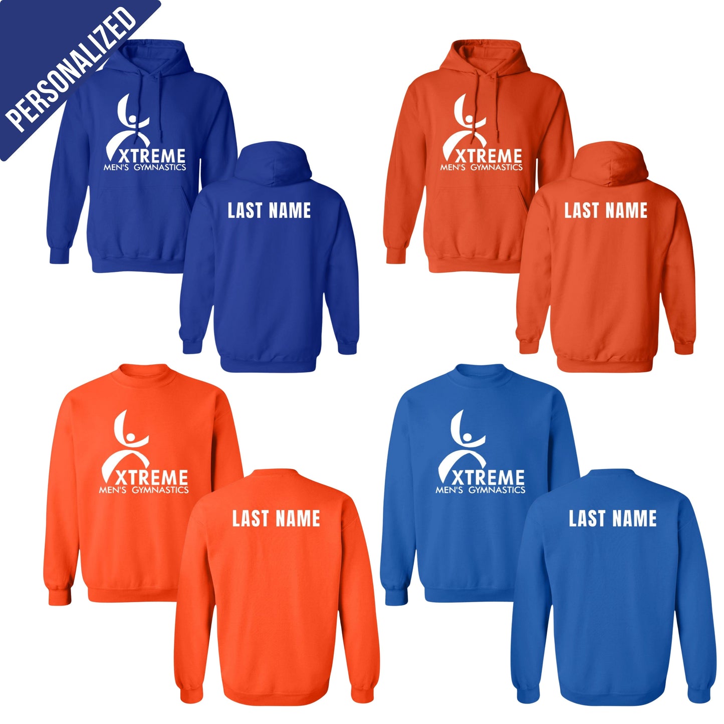 Personalized Xtreme Mens Gymnastics Sweatshirts