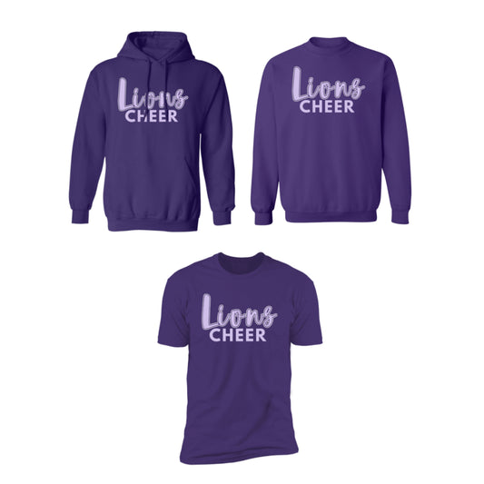 PRE-ORDER Lions Cheer in Puffy Print