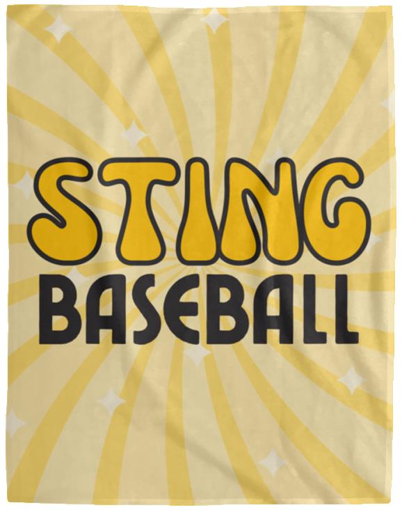 Sting Baseball Cozy Plush Fleece Blanket- 60x80